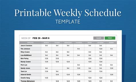 free work schedule maker.